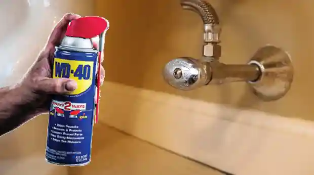 Prerequisites for spraying WD40 on water shut-off valves
