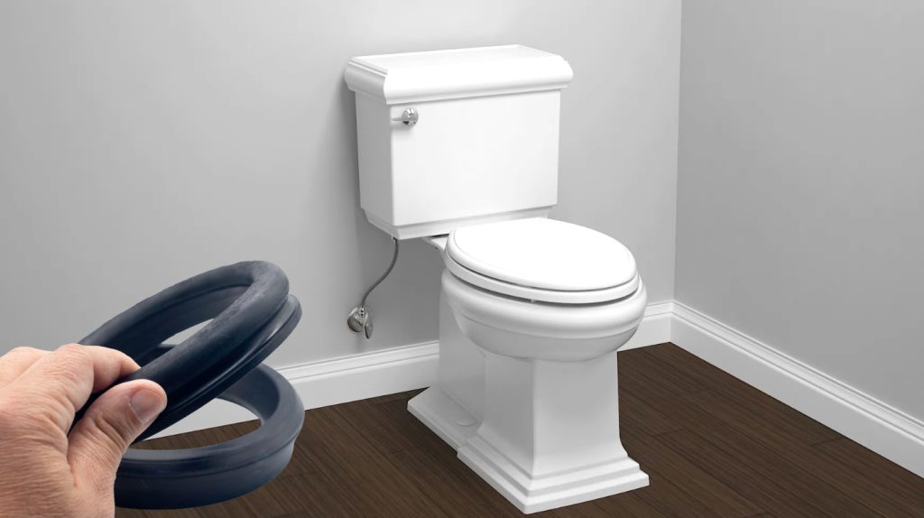 how to replace kohler toilet gasket