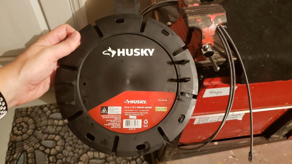 how to use husky drain auger