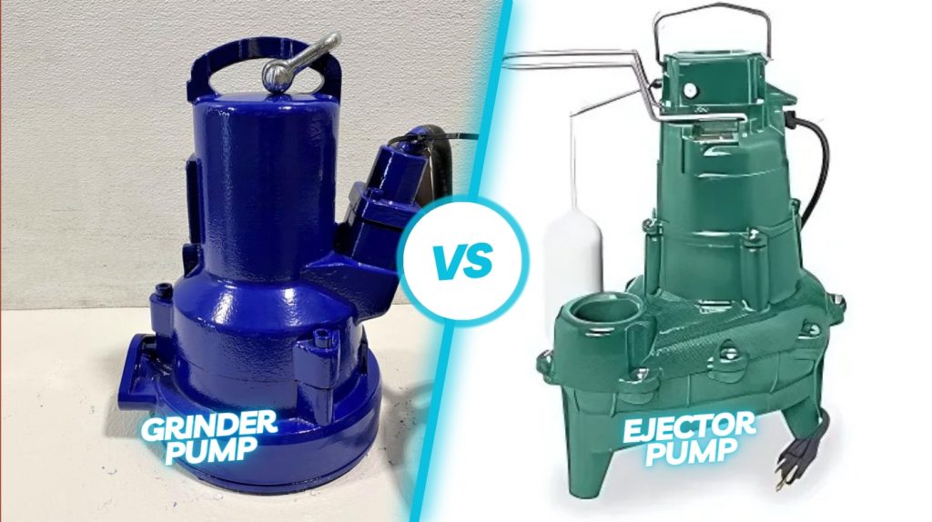 grinder pump vs ejector pump