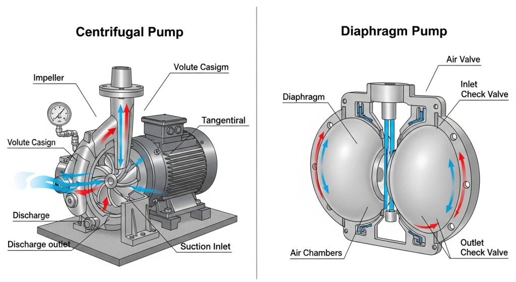 Centrifugal vs Diaphragm Pump: Complete Comparison Guide