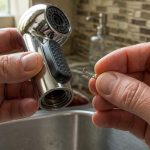 reattach kitchen sprayer thumb control