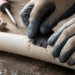 repair small punctured plastic pipe